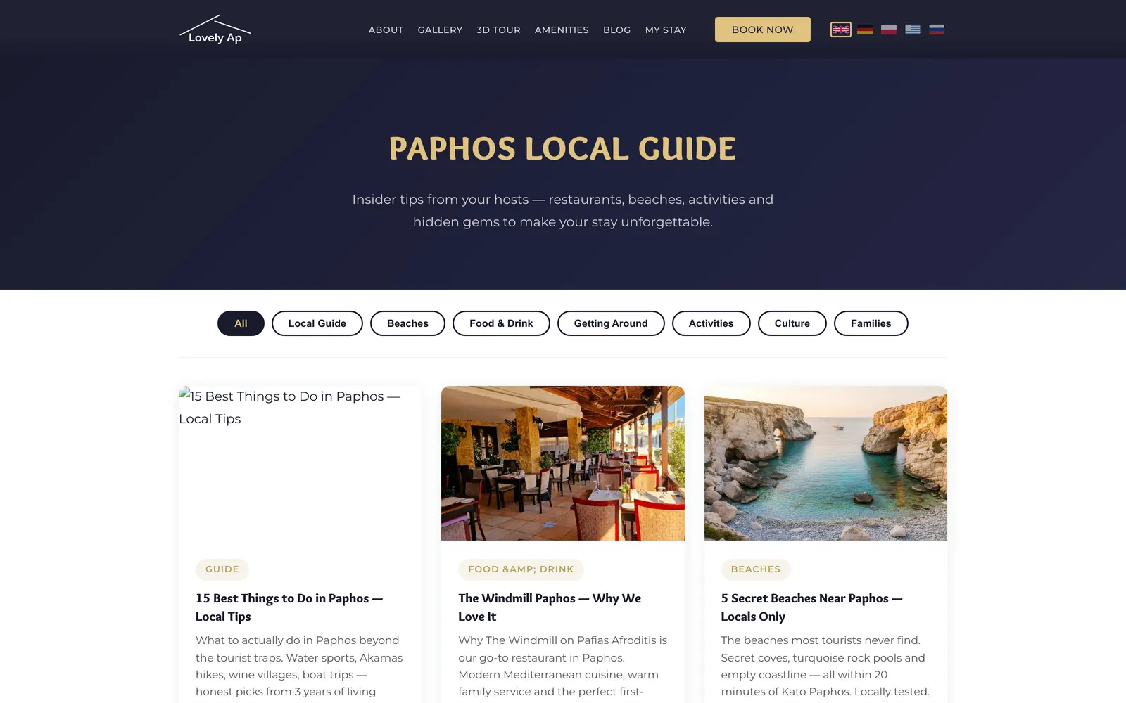 Screenshot kato-paphos-apartment.com